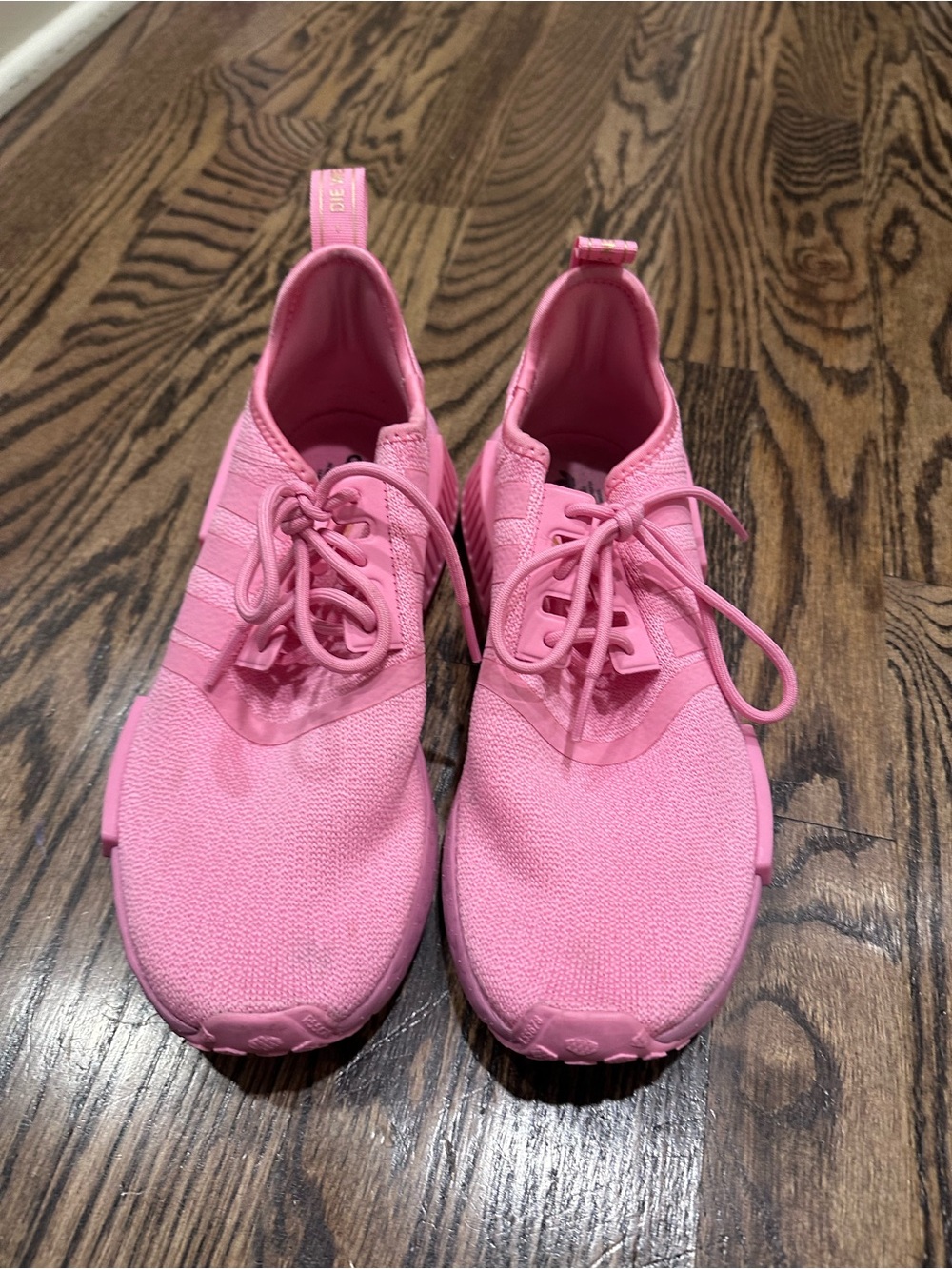 Women's Pink Adidas Athletic Lace-Up Sneakers